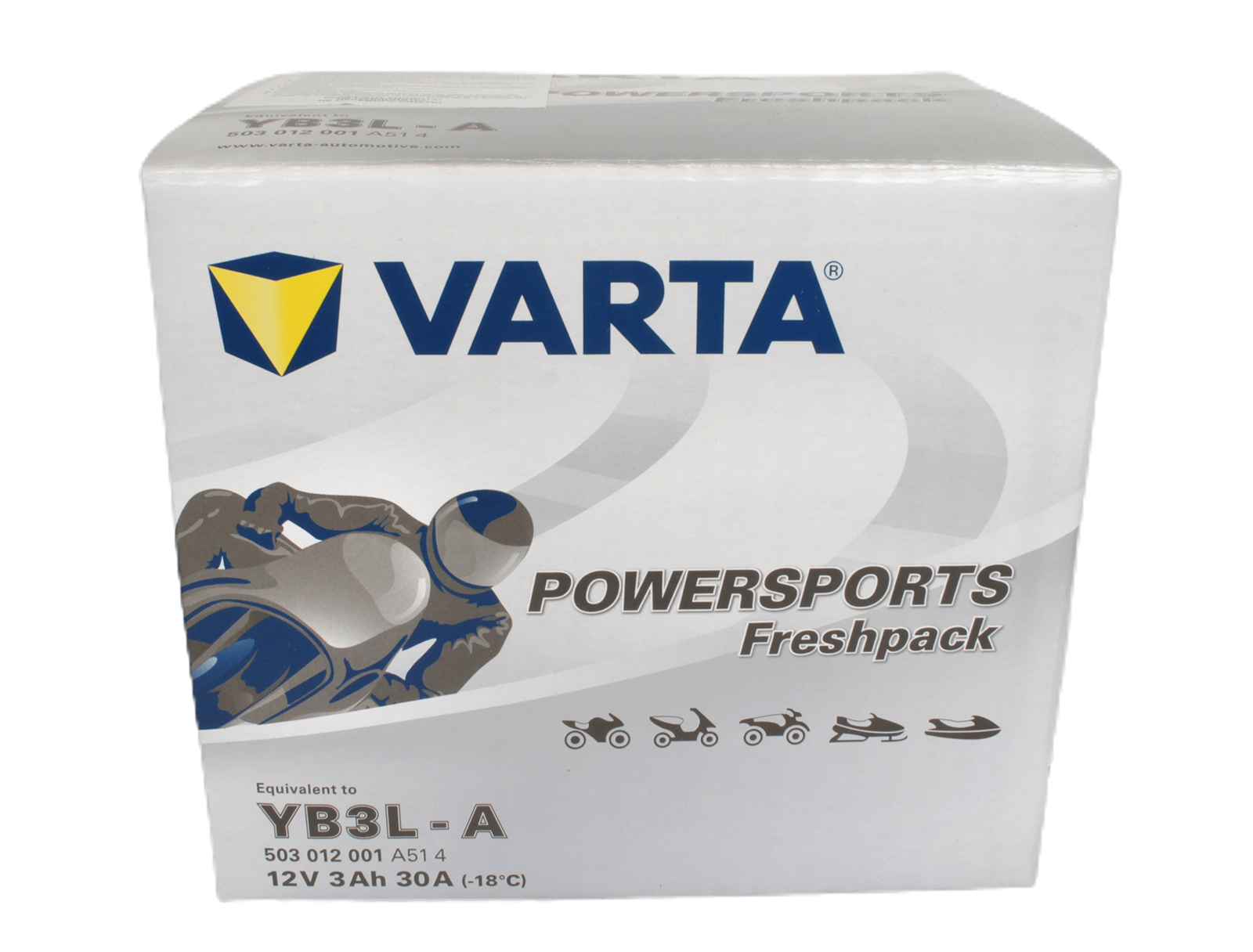 Аккумуляторная батарея VARTA белая YB3L-A 6СТ3 503 012 001 фотография №3