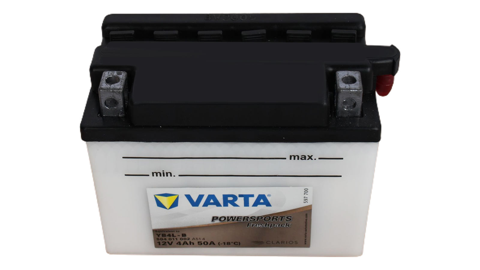 Аккумуляторная батарея VARTA белая 6СТ4 YB4L-B 504 011 002 фотография №2