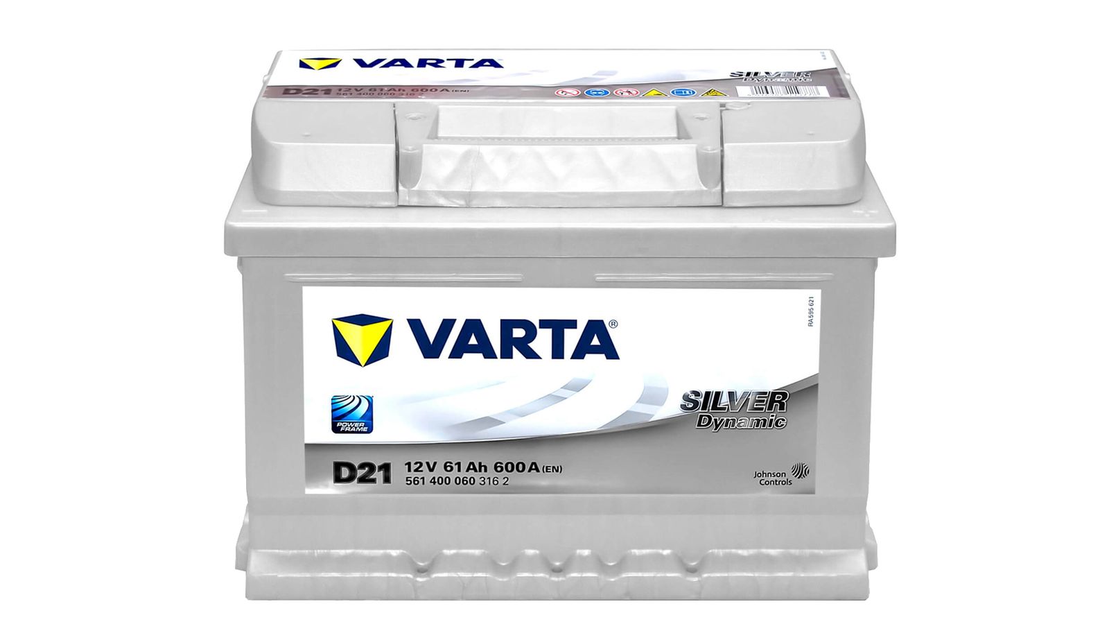 Аккумуляторная батарея VARTA SILVER 6СТ61 низкая D21* 561 400 060 600 А фотография №1