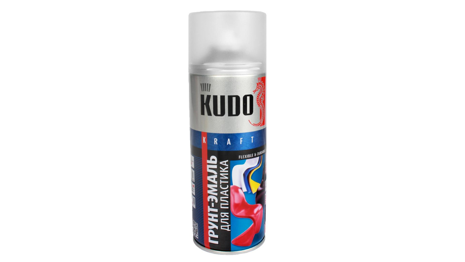 Грунт эмаль KUDO для пластика графит фотография №1
