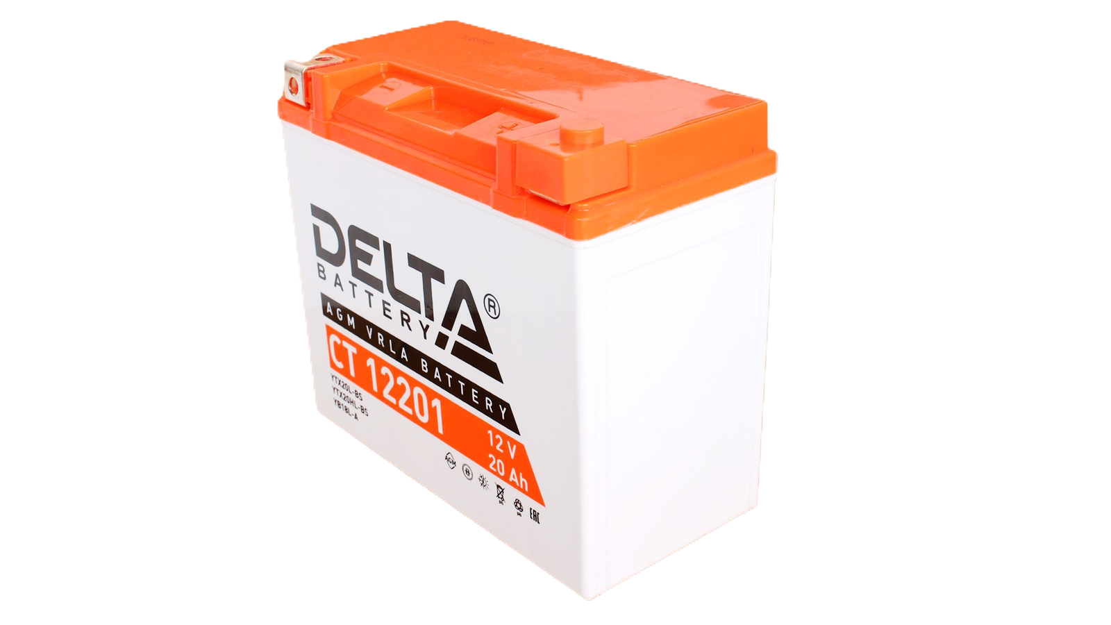 Аккумуляторная батарея DELTA СТ 12201 YTX20L-BS 6СТ18 фотография №2