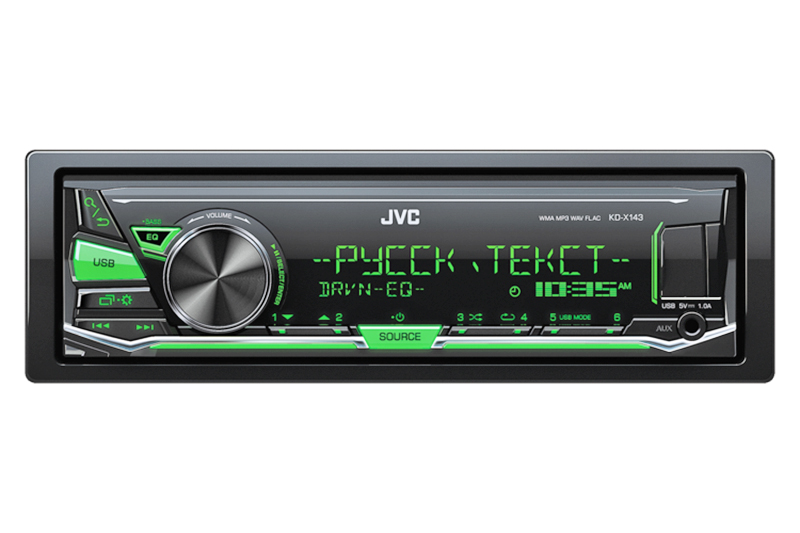 MP3-ресивер автомагнитола JVC KD-X143 фотография №1