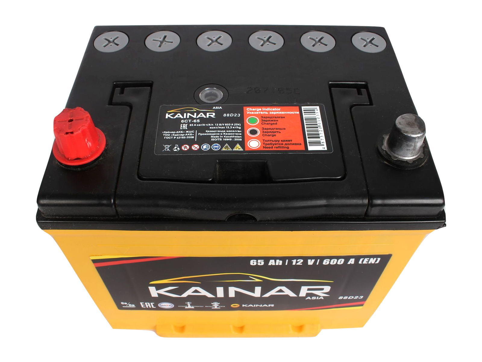 Аккумуляторная батарея KAINAR 88D23R 6СТ65 азия фотография №2
