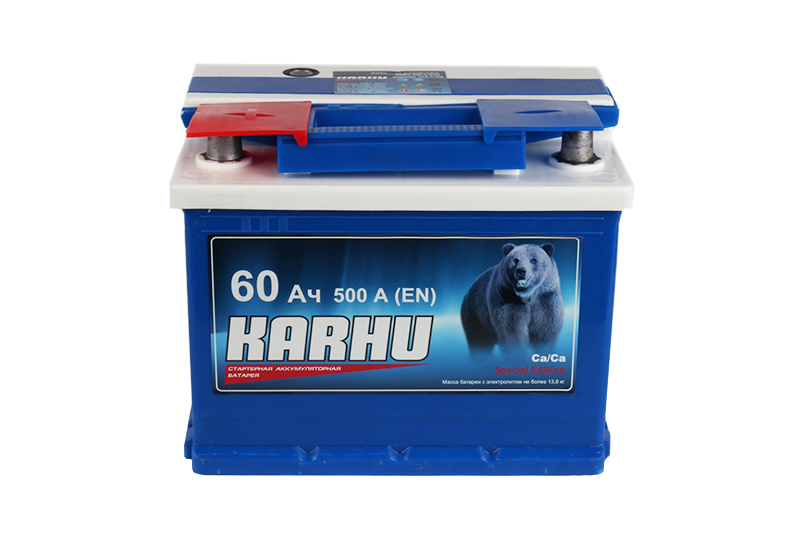 Аккумуляторная батарея KARHU 6СТ60 500 А фотография №1