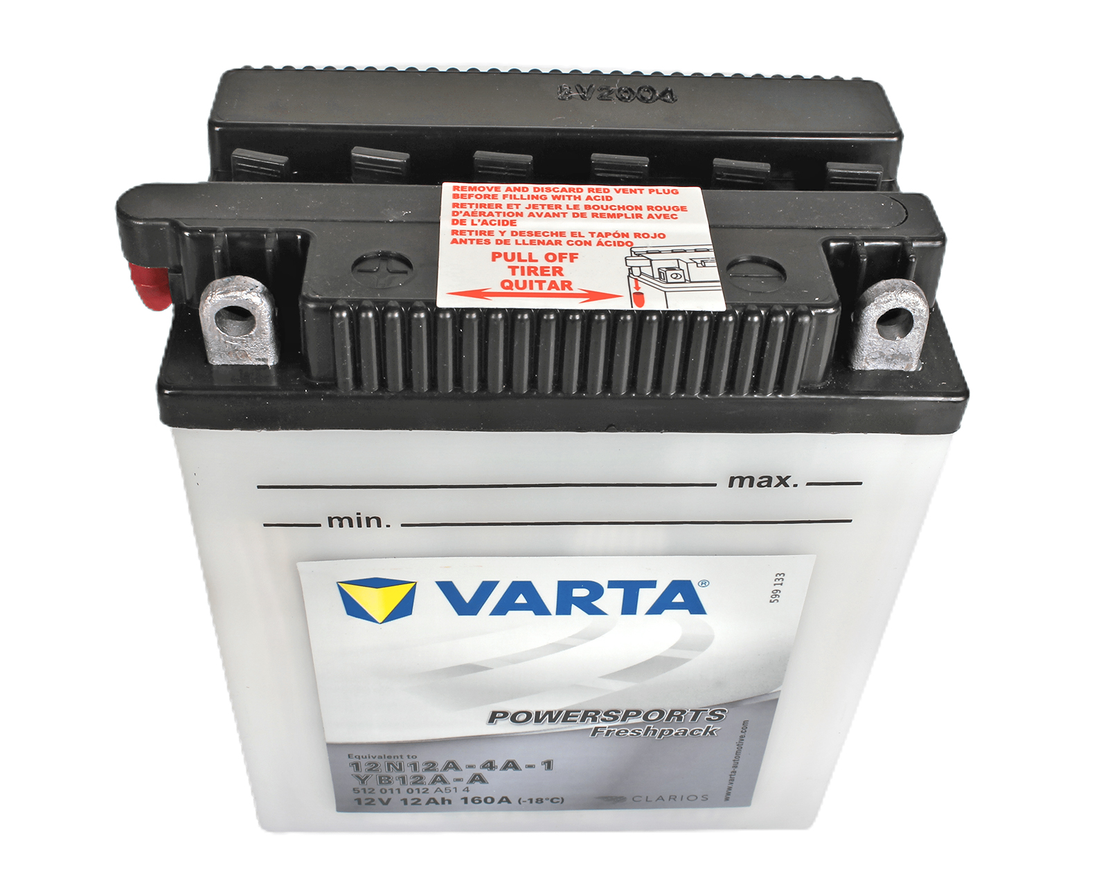 Аккумуляторная батарея VARTA белая YB12A-A 6СТ12 512 011 012 фотография №2