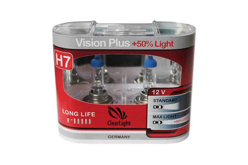 Лампа Clearlight H7 12V 55W Vision Plus комплект MLH7VP фотография №1