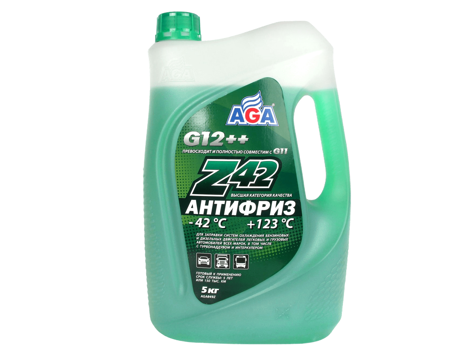 Антифриз AGA -42C 049 Z зеленый 5л фотография №1
