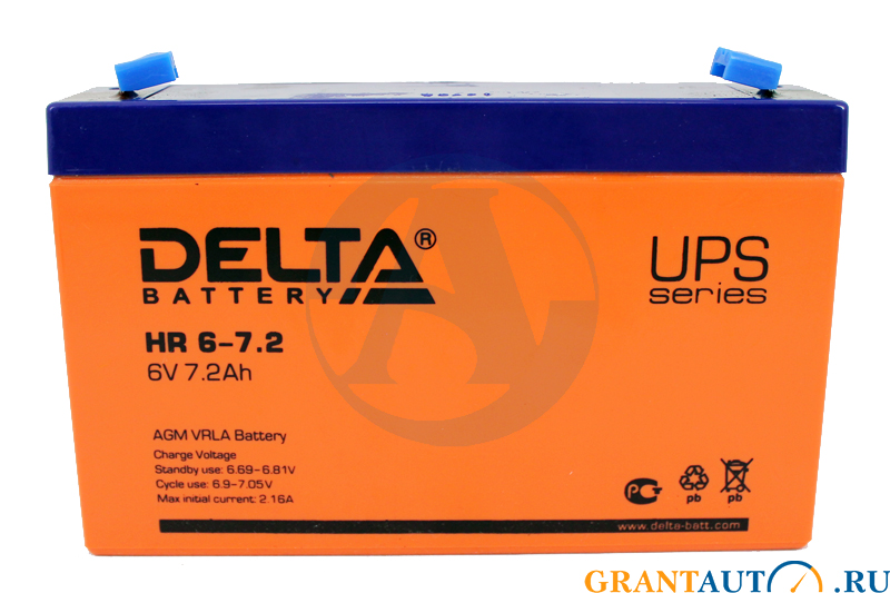 Аккумуляторная батарея DELTA HR 6-7.2 6СТ7.2 фотография №1