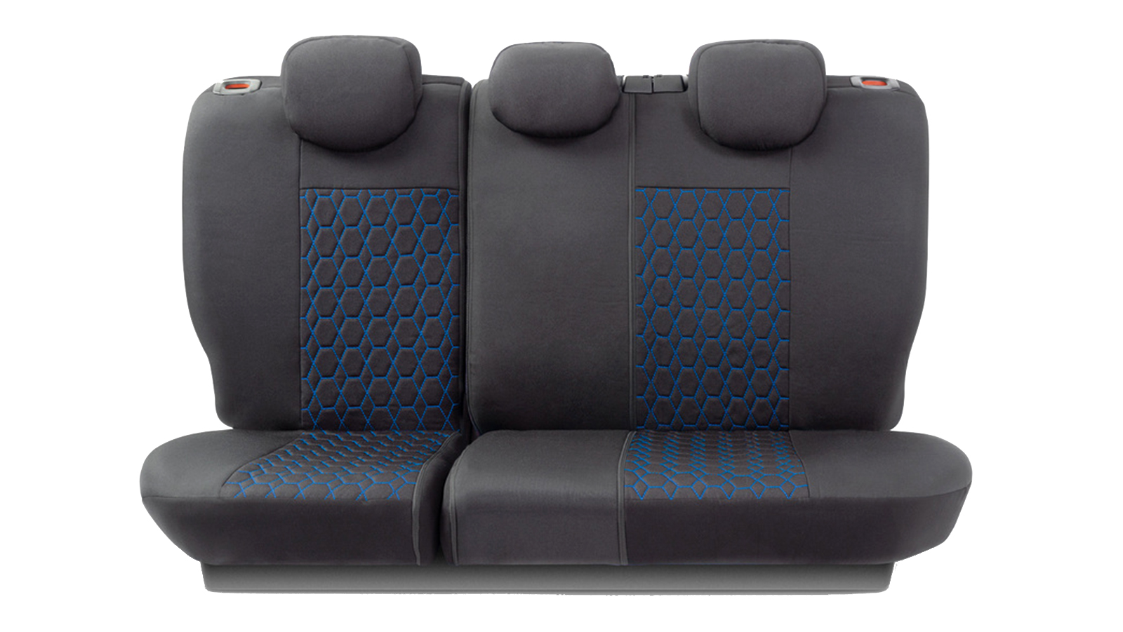 Чехлы на сиденье VERONA VER-1505 BLACK/BLUE лён мелкого плетения  AIRBAG AUTOPROFI фотография №3