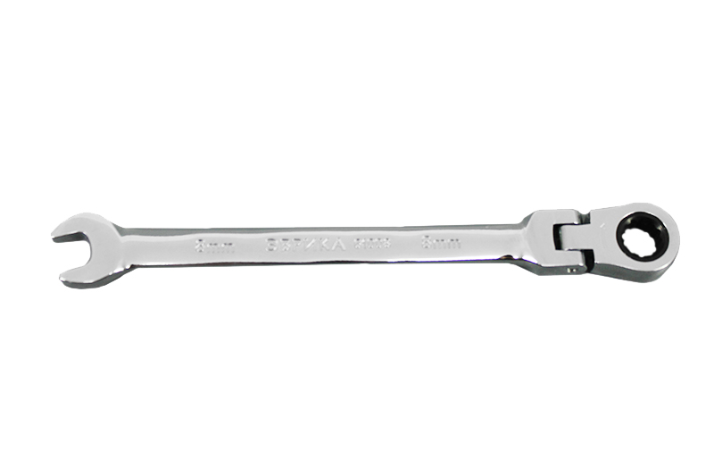 Ключ комбинированный с трещоткой шарнирный  8мм ЭВРИКА фотография №1