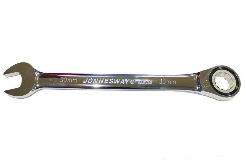 Ключ гаечный комбинированный с трещоткой 30мм JONNESWAY фотография №1