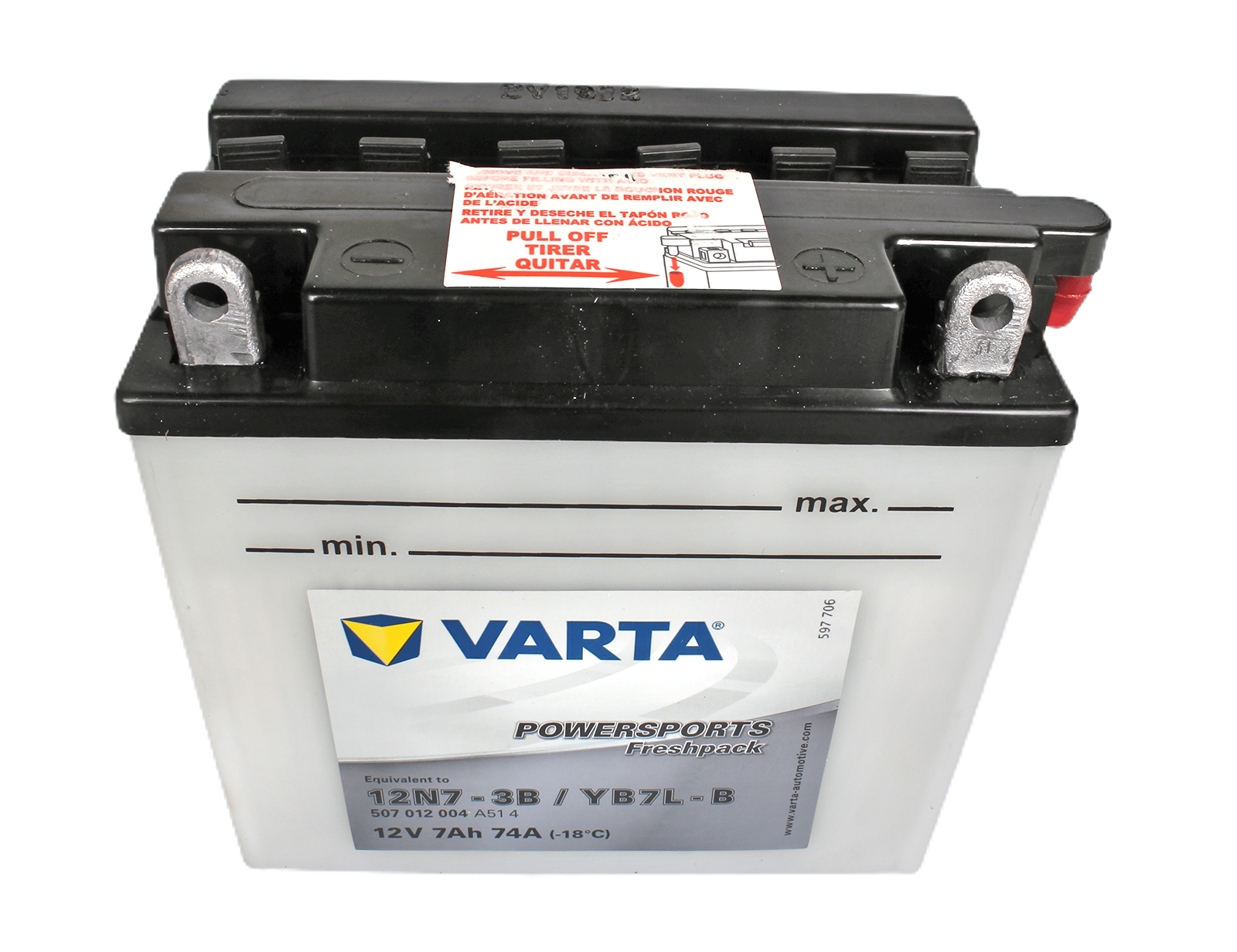 Аккумуляторная батарея VARTA YB7L-B 6СТ7 507 012 004 фотография №2