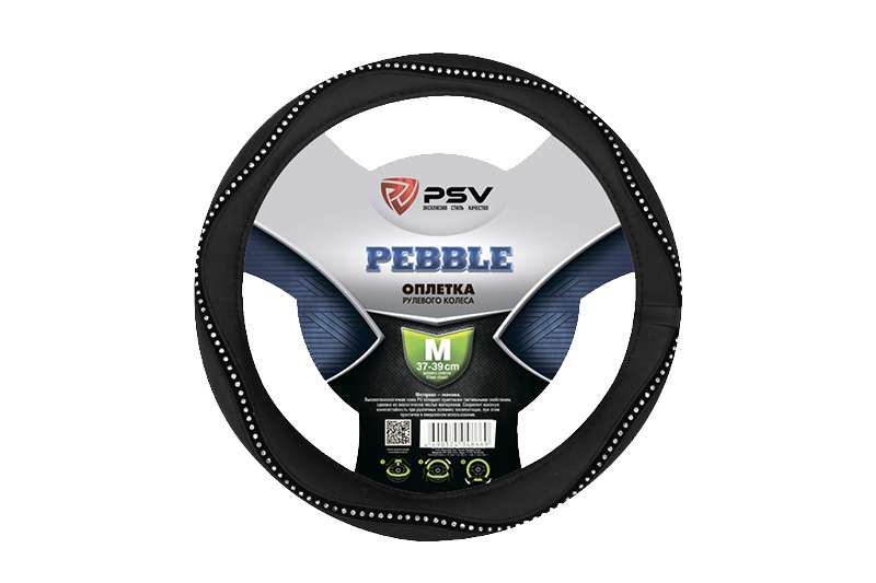 Оплётка на руль PSV PEBBLE Черный М фотография №1