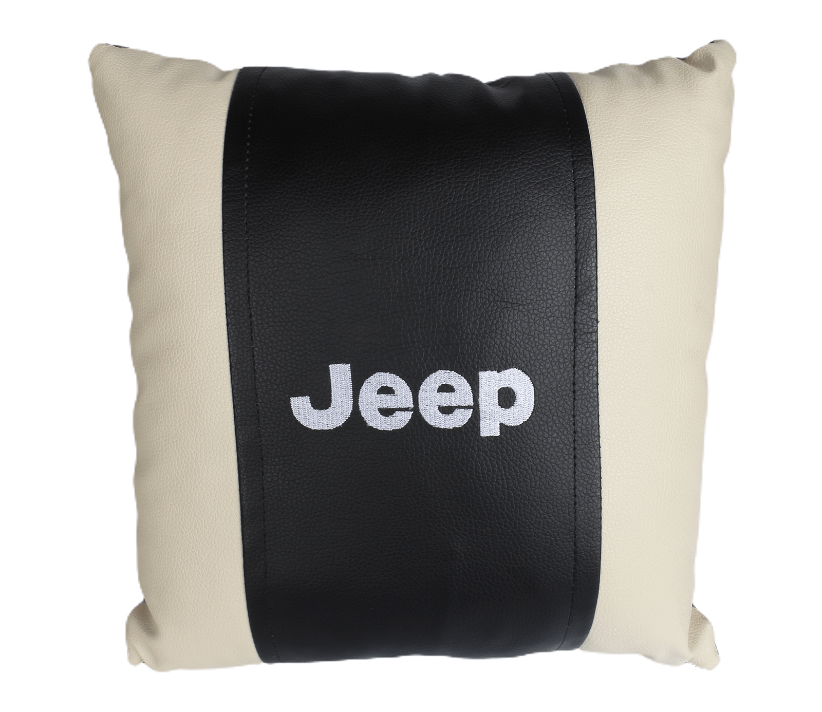 Подушка для сна с бежевыми ставками с логотипом Джип фотография №1