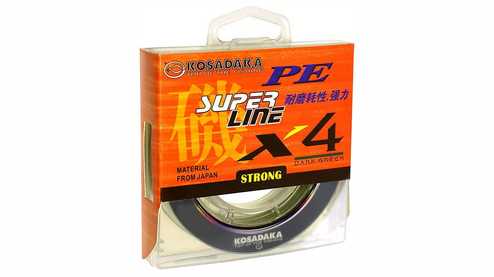 Леска плетеная Kosadaka SUPER LINE PE X4 300м цвет dark green 0,40мм 28,1кг фотография №1