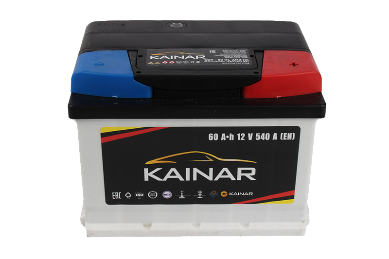 Аккумуляторная батарея KAINAR 6СТ60 низкая обратная 540 А фотография №1