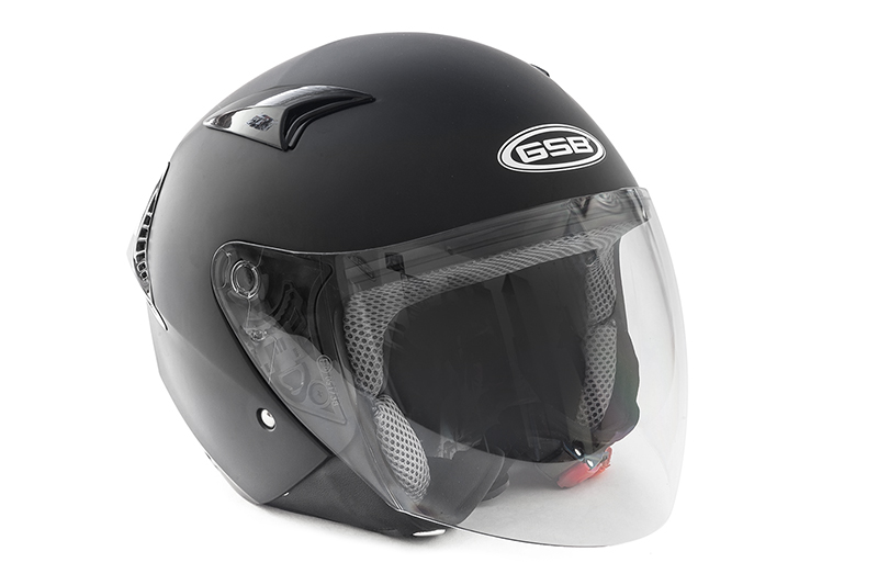 Шлем (открытый) GSB G-240 черный матовый L фотография №1