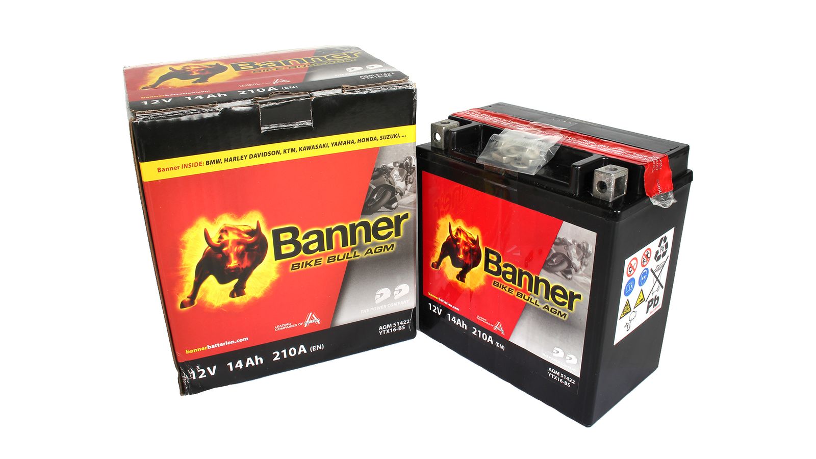 Аккумуляторная батарея BANNER Bike Bull YTX16-BS 514 902 022 фотография №2