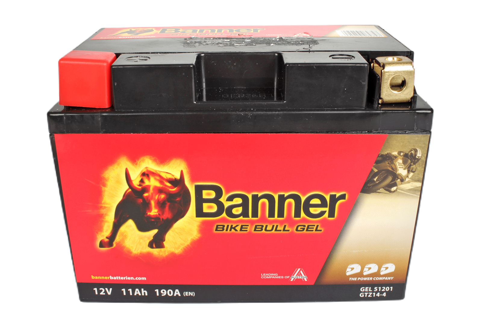 Аккумуляторная батарея BANNER Bike Bull 51201 GTZ14-4 YTZ14-S фотография №1