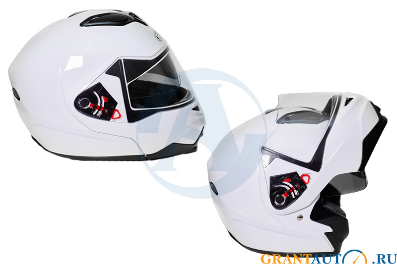 Шлем модуляр GSB G-339 белый глянцевый XL фотография №1