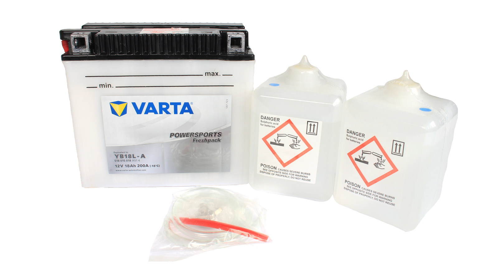 Аккумуляторная батарея VARTA белая YB18L-A 6СТ18 518 015 018 фотография №1