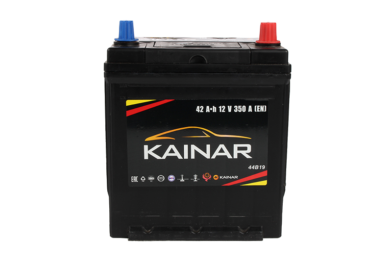 Аккумуляторная батарея KAINAR 44B19L 6СТ42 азия обратная фотография №1