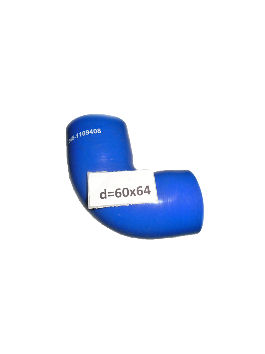 Патрубок ЗИЛ-5301 фильтра воздушного соединительный синий силикон MEGAPOWER фотография №1