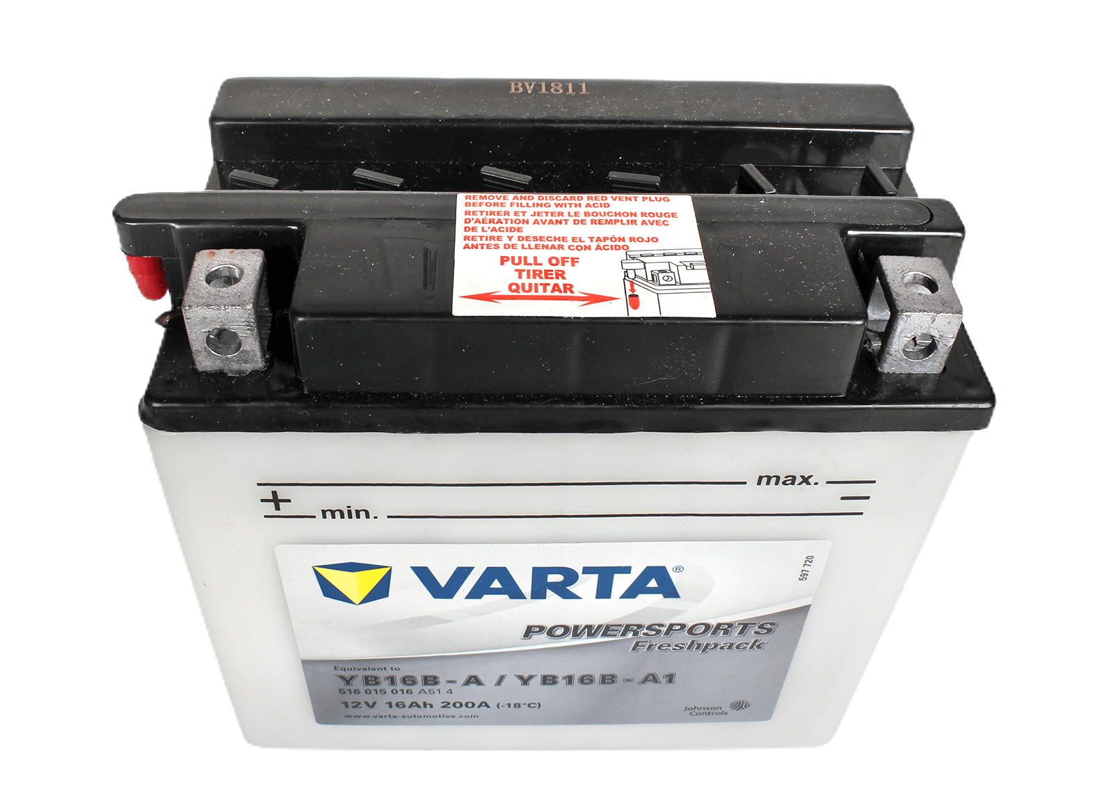 Аккумуляторная батарея VARTA белая YB16B-A1 6СТ16 516 015 016 фотография №2