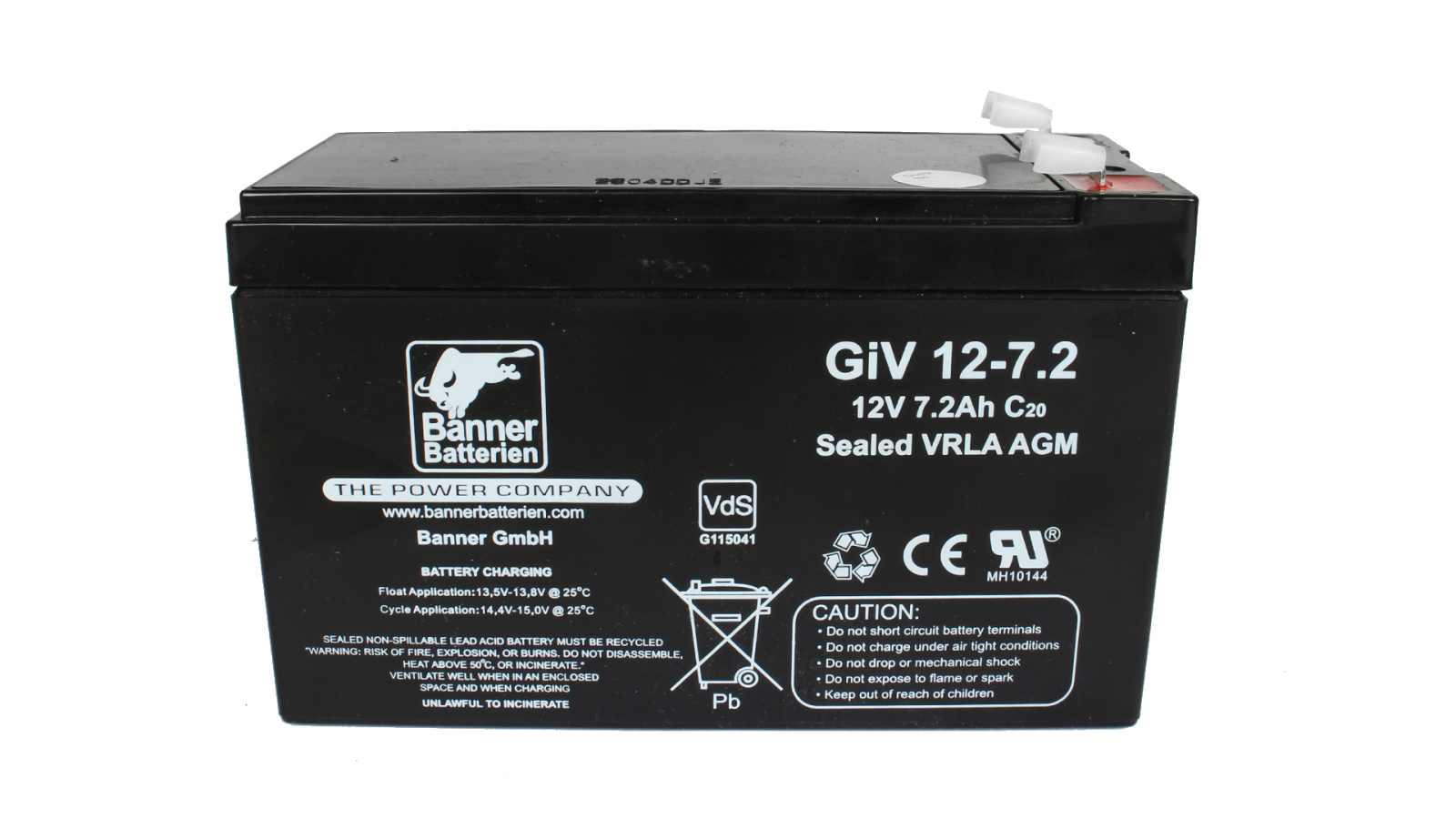 Аккумуляторная батарея BANNER GiV 12- 7.2 Австрия 151x65x99 фотография №1