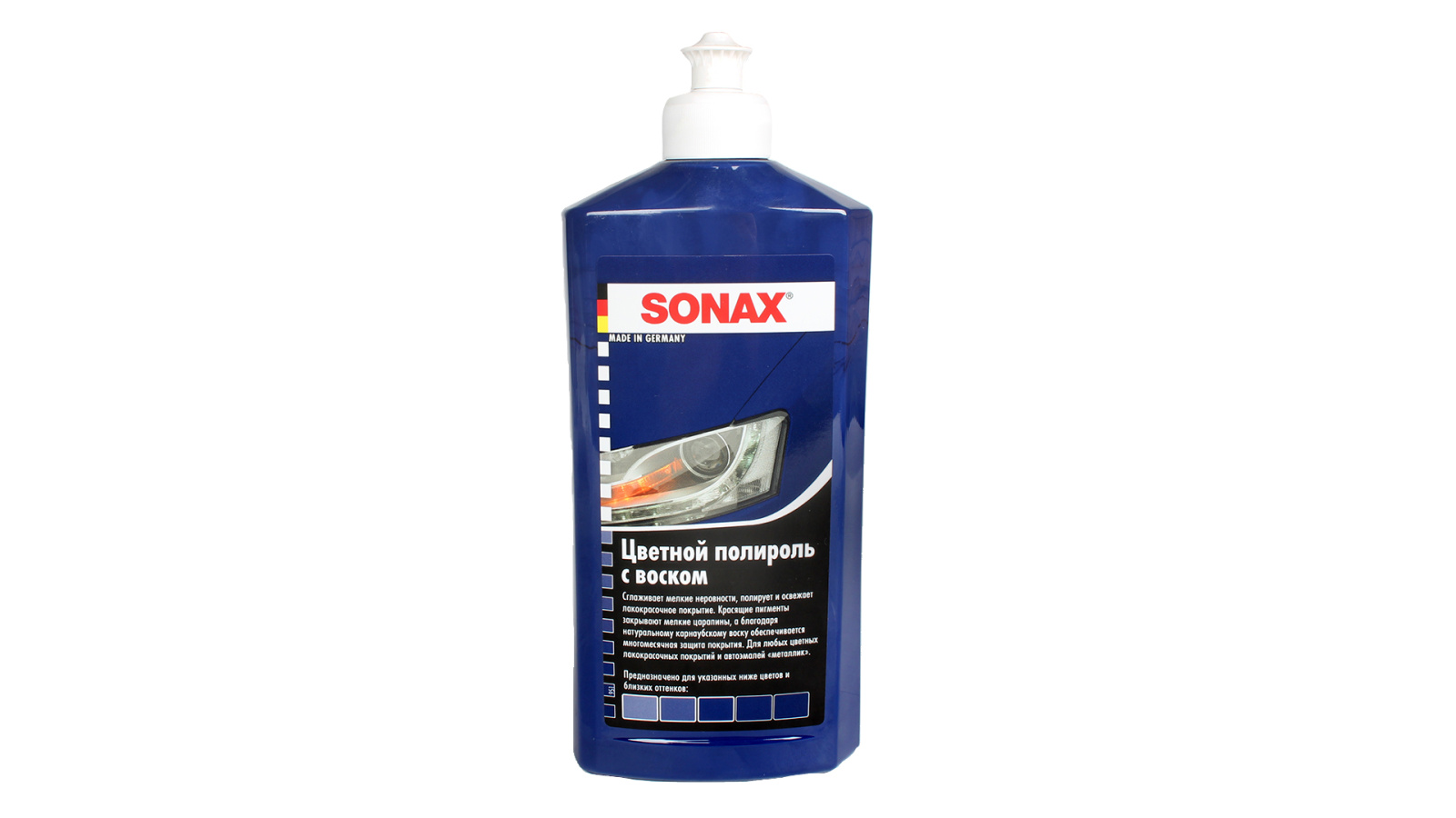 Полироль SONAX воск голубой 0.5л 296200 фотография №1