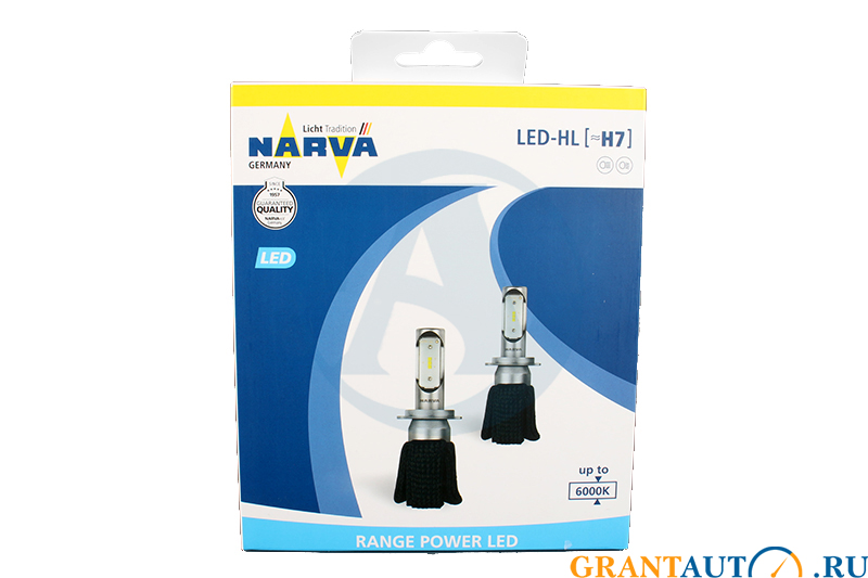 Лампа NARVA диодная H7 6000K комплект фотография №3
