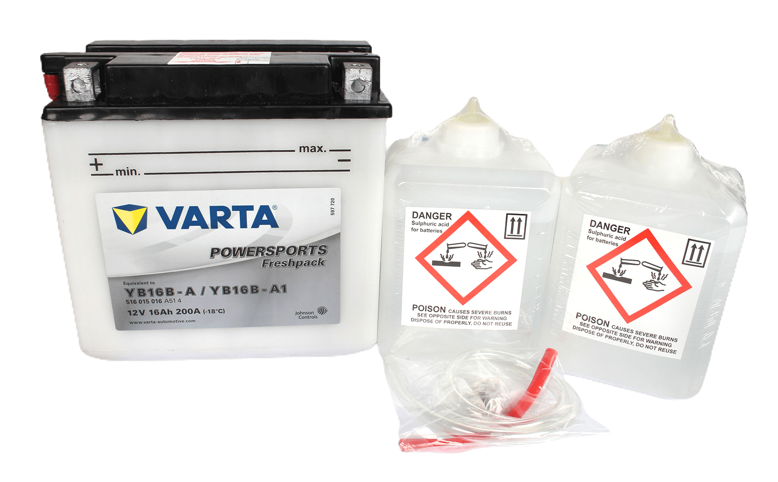 Аккумуляторная батарея VARTA белая YB16B-A1 6СТ16 516 015 016 фотография №1