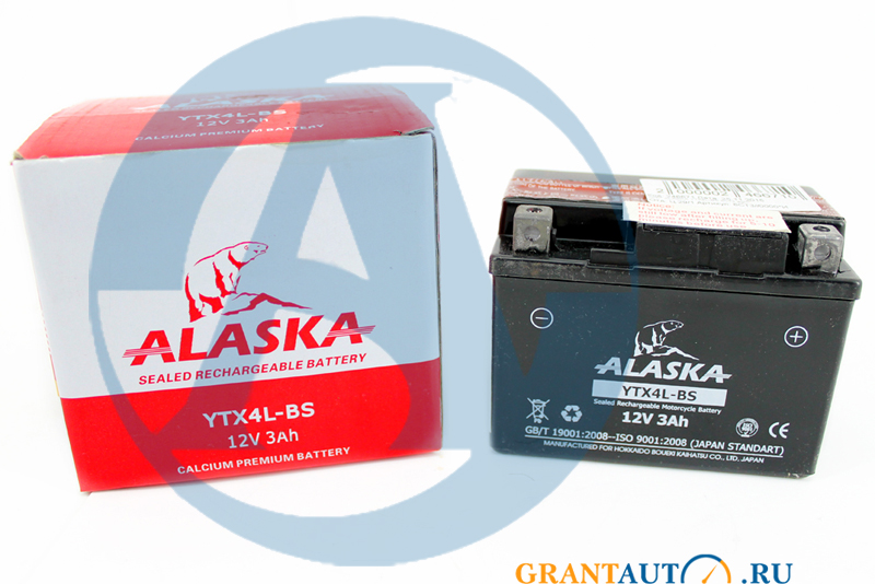 Аккумуляторная батарея ALASKA YTX4L-BS 6СТ3 agm фотография №1