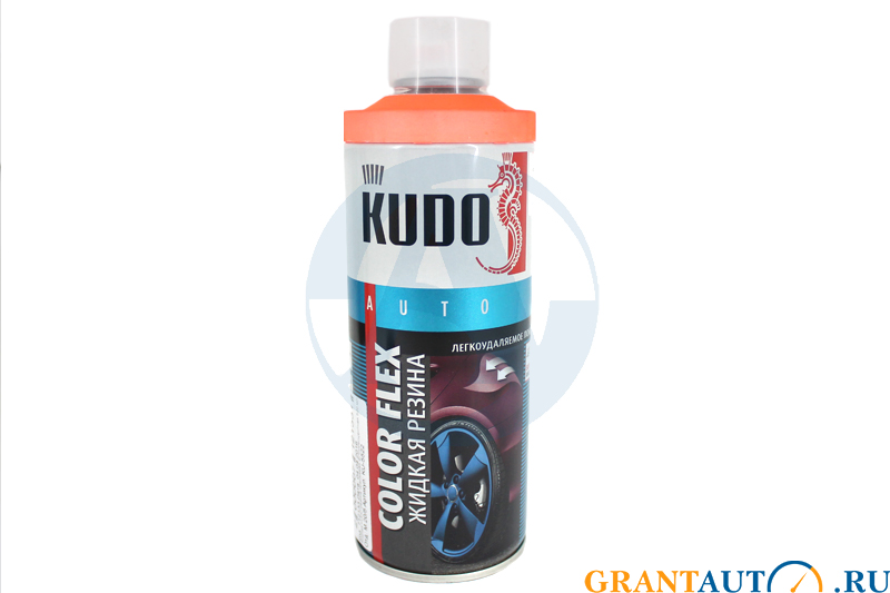 Жидкая  резинаKUDO оранжевая флоуресцентная 520мл фотография №1