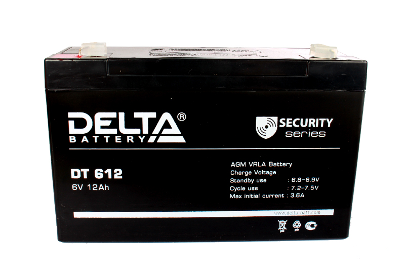 Аккумуляторная батарея DELTA DT 612 6СТ12 фотография №1