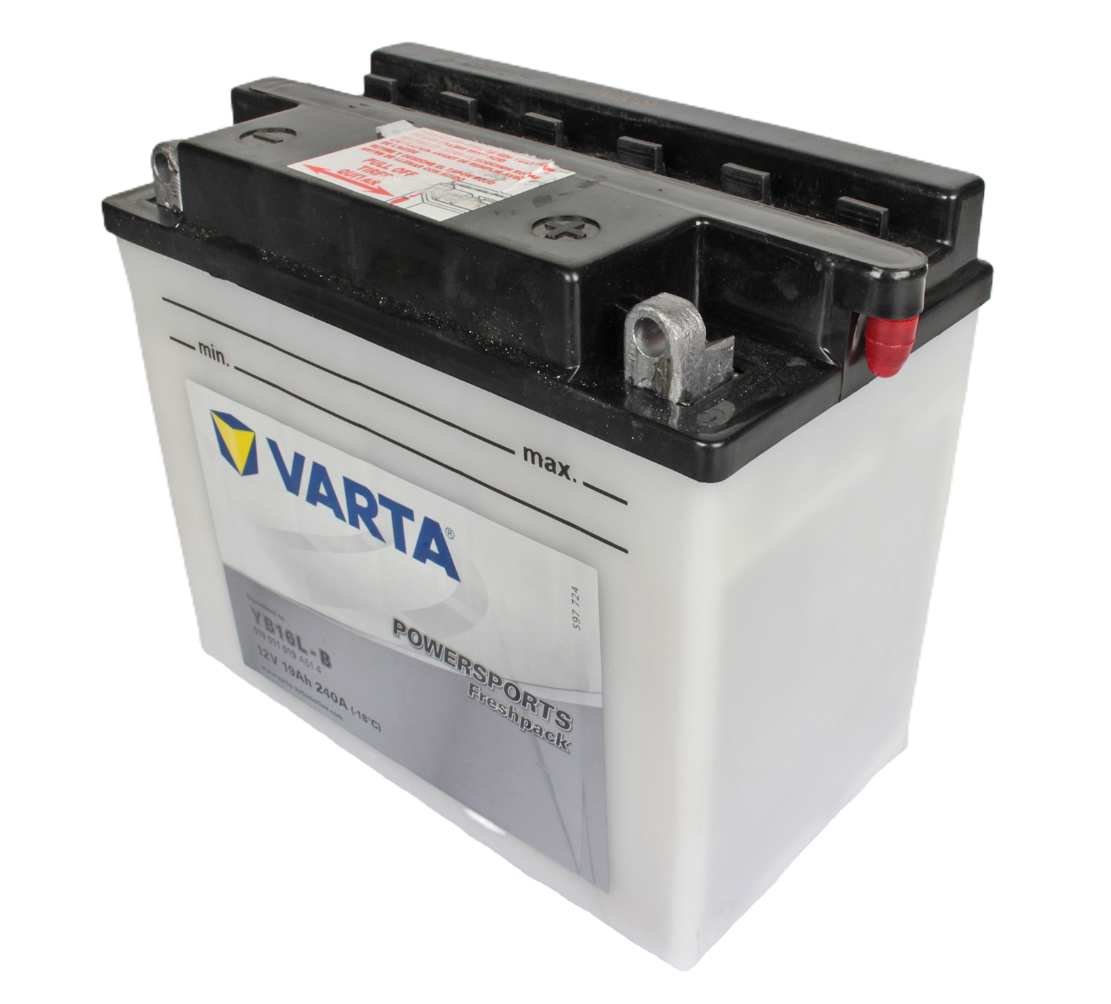 Аккумуляторная батарея VARTA белая YB16L-B 6СТ19 519 011 019 фотография №2
