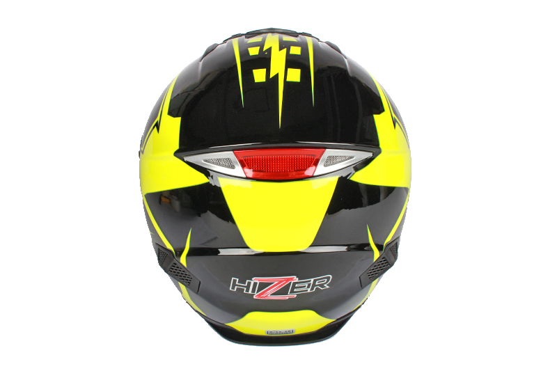 Шлем мото HIZER B561#1 Black/yellow S фотография №3