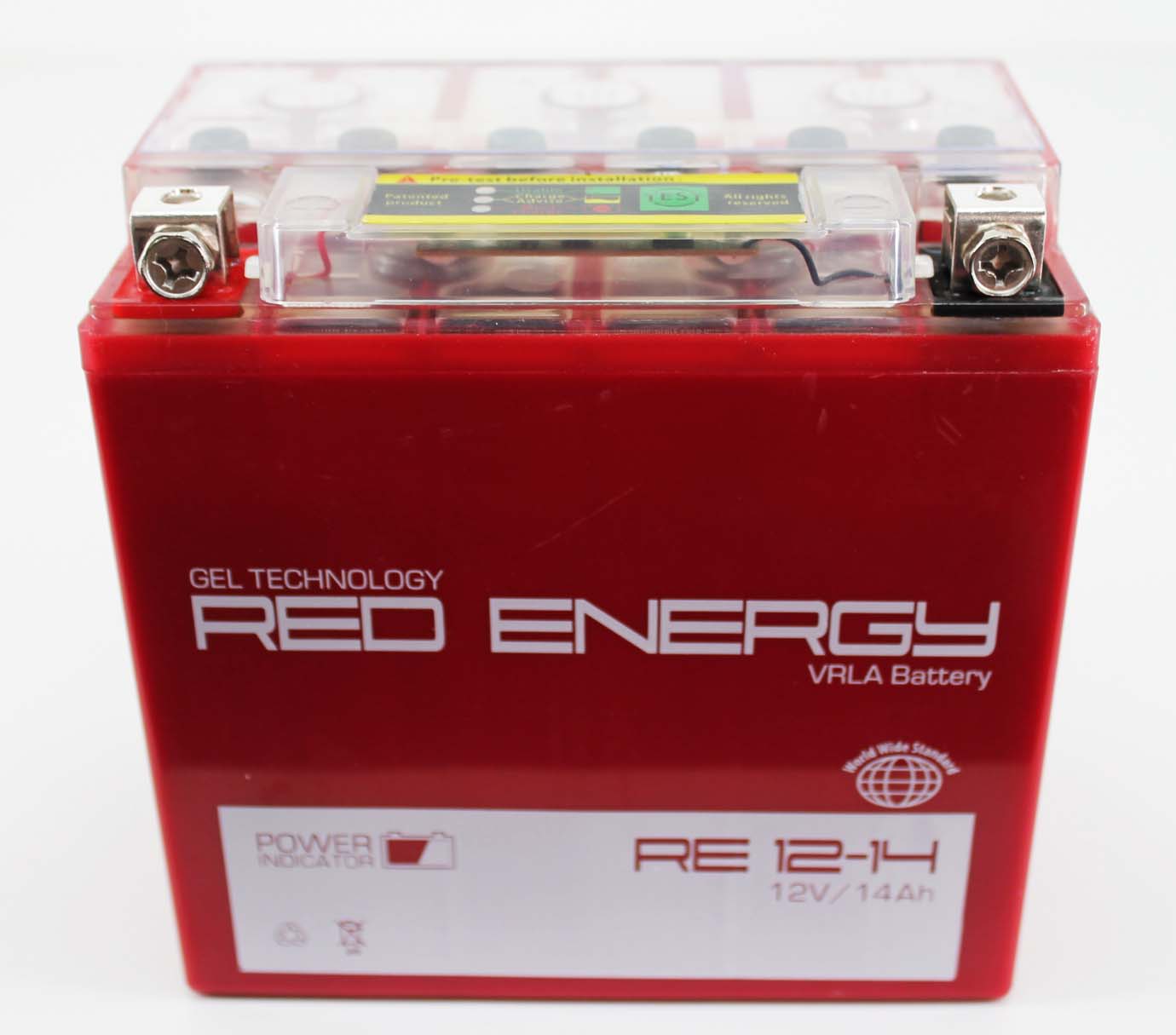 Аккумулятор мотоциклетный Red Energy RE 1214 (YTX14-BS, YTX14H-BS, YTX16-BS, YB16B-A) фотография №1