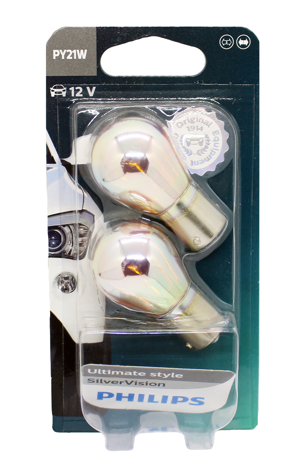Лампа 12Vx21W PHILIPS SILVER VISION 2шт блистер фотография №1