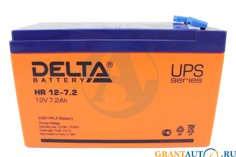 Аккумуляторная батарея DELTA HR 12-7.2 6СТ7.2 фотография №1