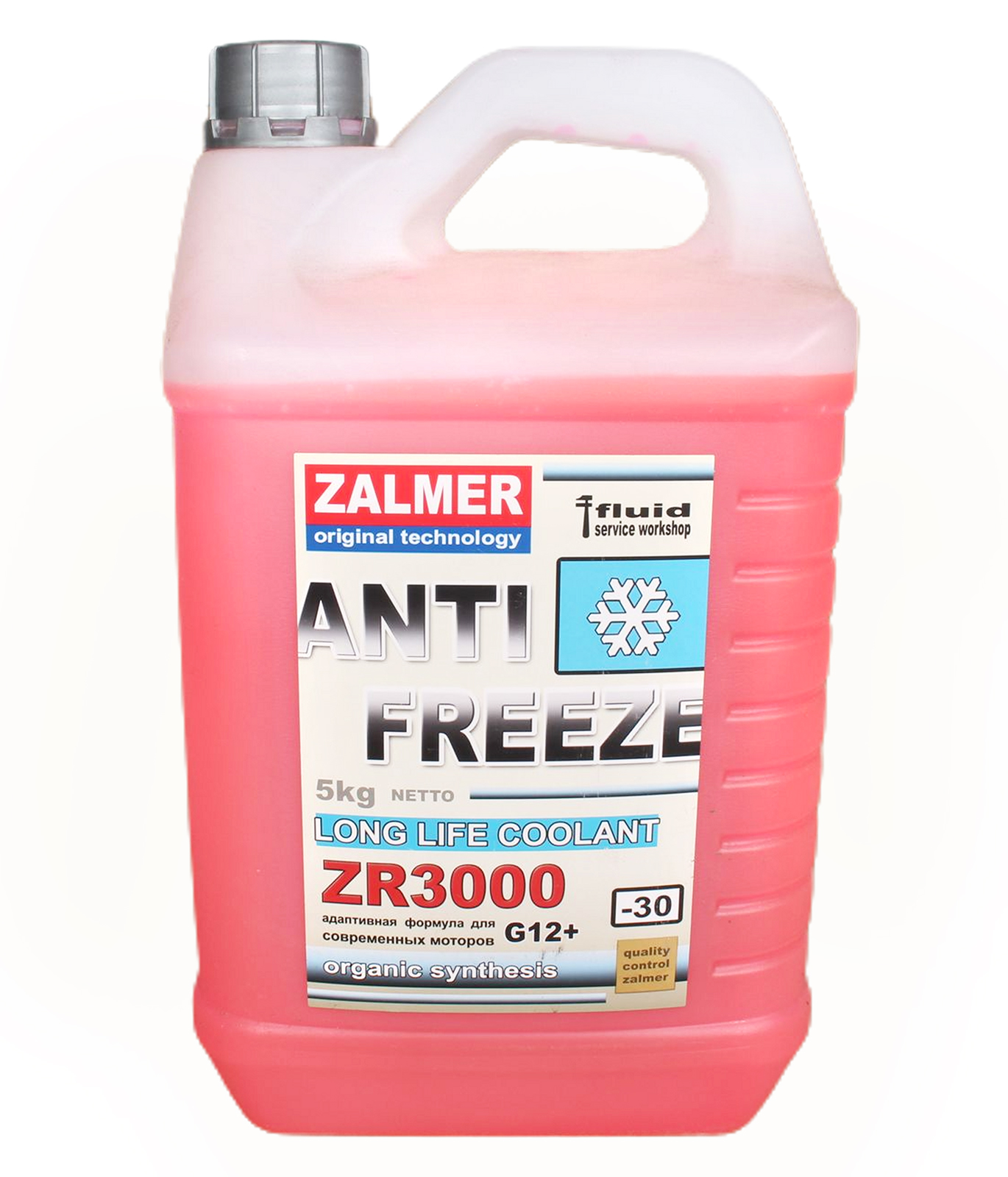 Антифриз G12+ красный 5кг ZALMER ZR3000 фотография №1