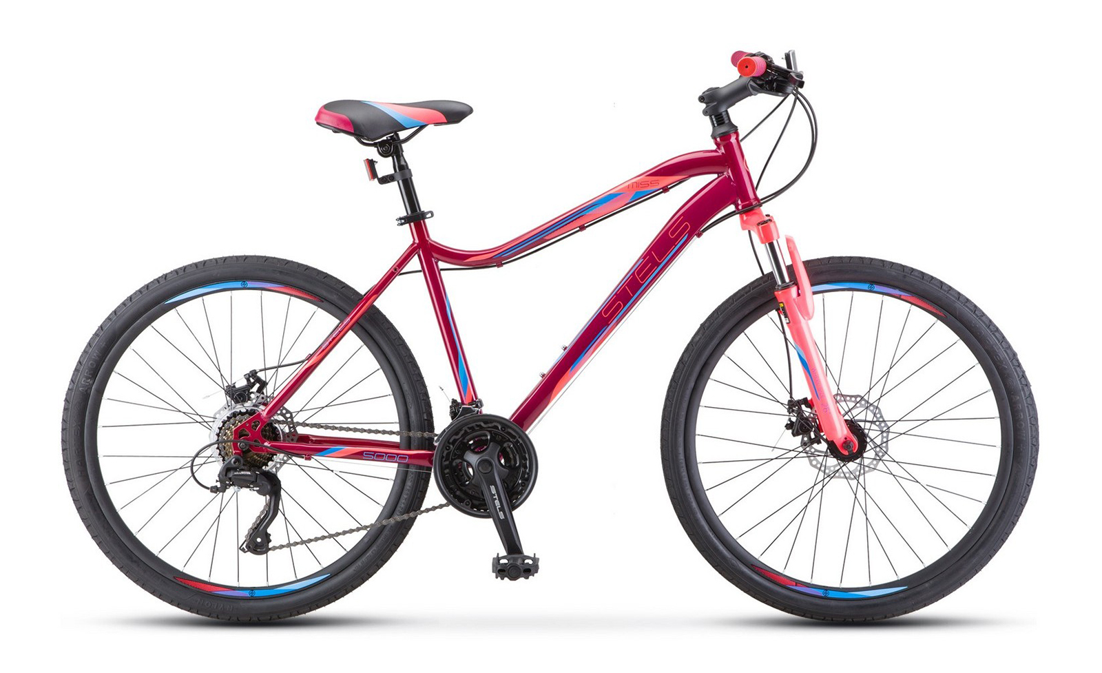 Велосипед STELS MISS-5000 V 18 фиолетовый/розовый фотография №1