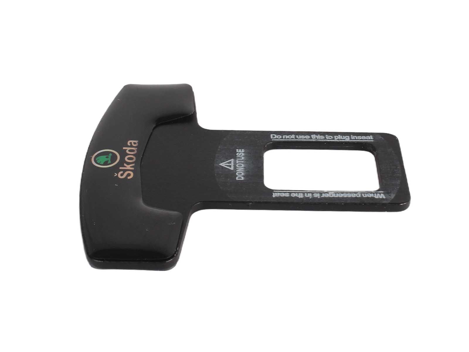 Заглушка ремня безопасности металлическая SKODA 1 штука фотография №3