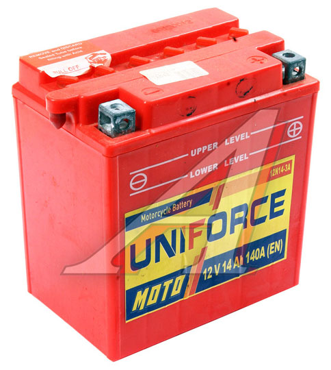 Аккумуляторная батарея UNIFORSE мото12N14-3A 6СТ14 *514 011 014 фотография №1