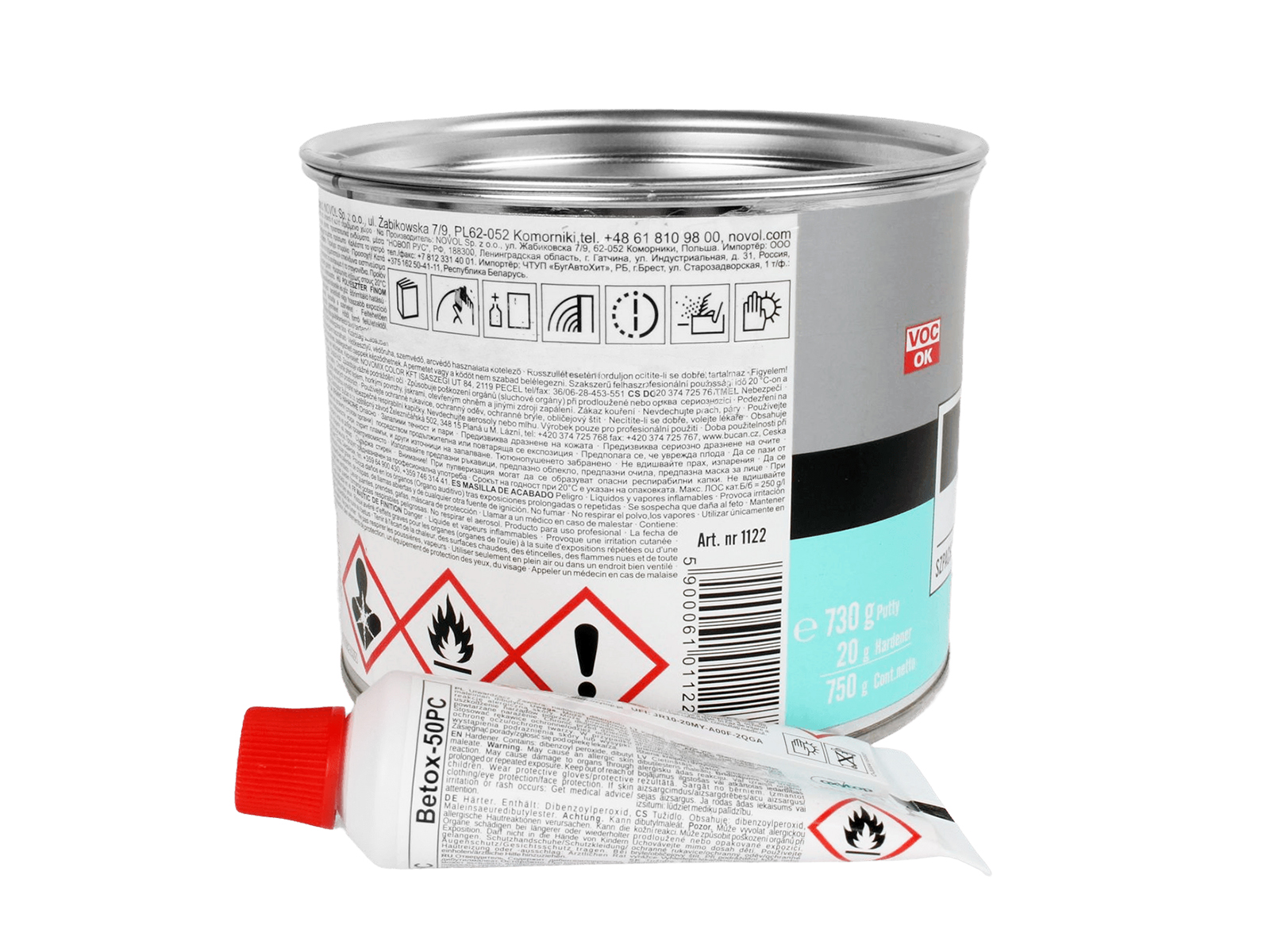 Шпатлевка NOVOL FINISH доводочная 0.75кг фотография №2