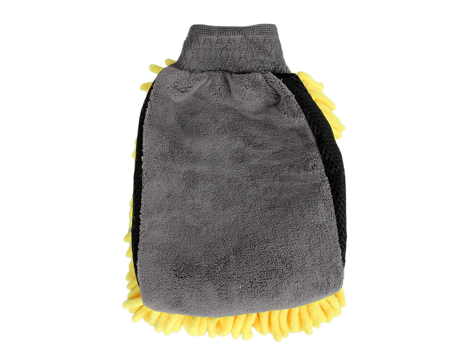 Варежка для мойки из микрофибры желтая фотография №4