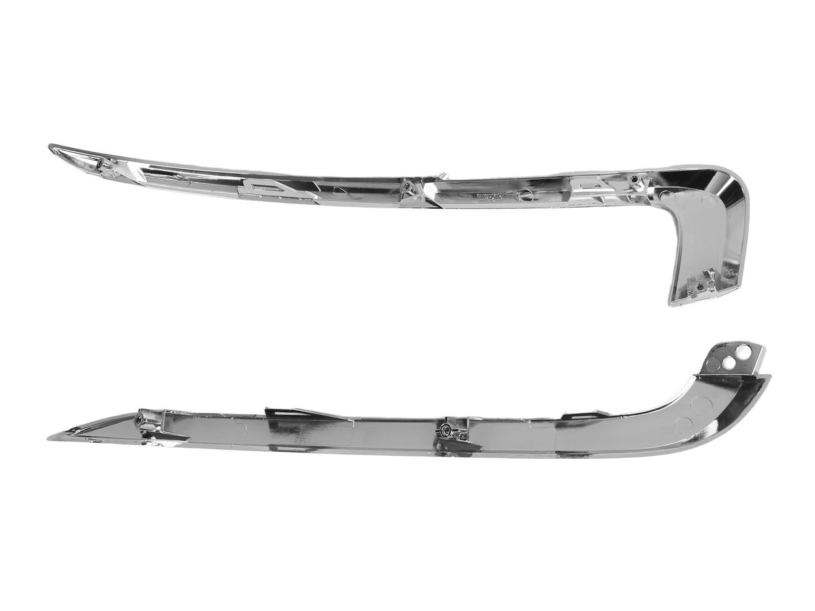 Молдинг ВАЗ-2190 FL переднего бампера комплект хром фотография №2