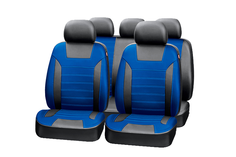 Авточехлы PREMIER PLATINUM VIP, черный/синий, PIV1100 фотография №1