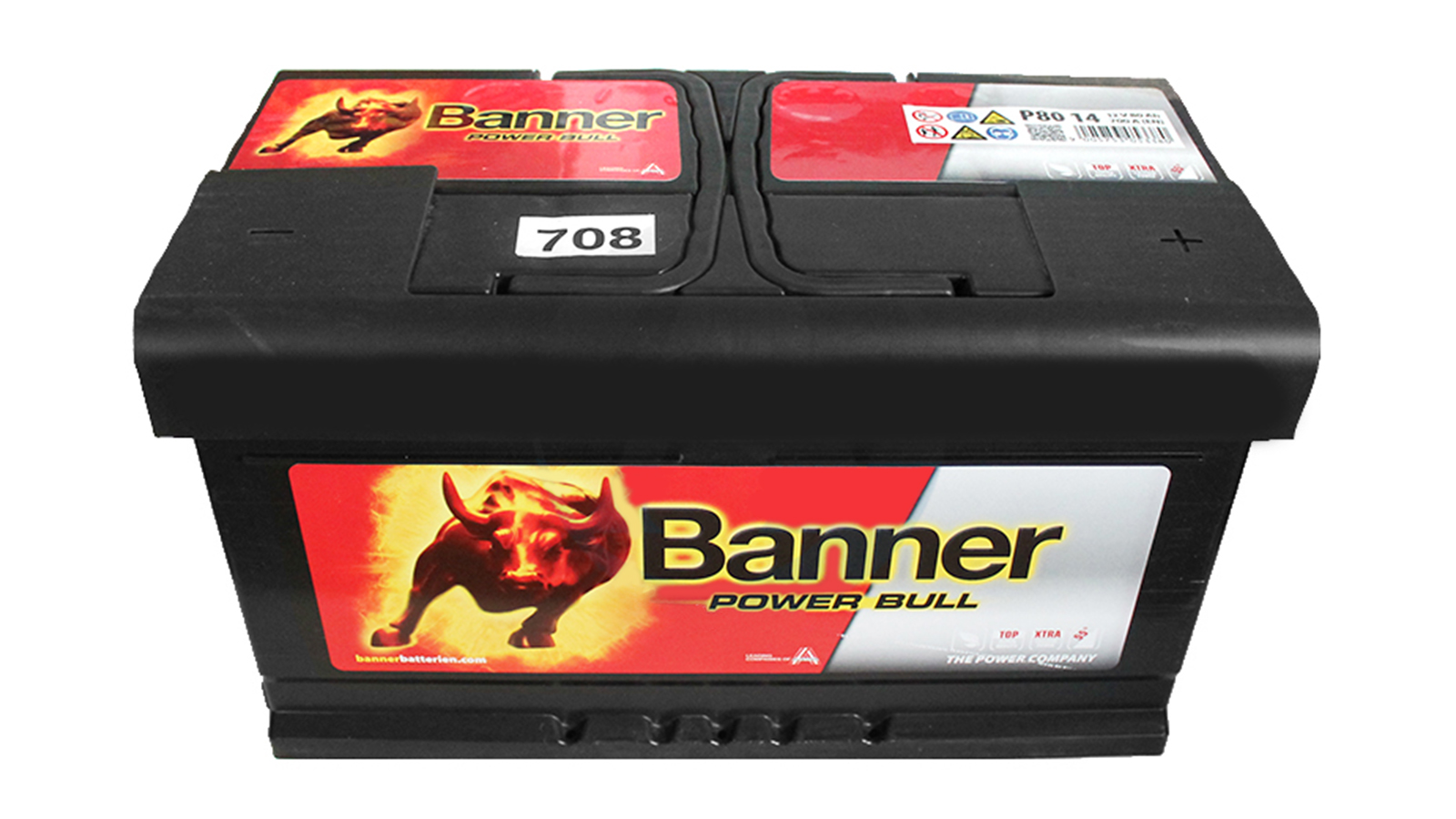 Аккумуляторная батарея BANNER Power Bull 14 6СТ80 низ.обратная фотография №1