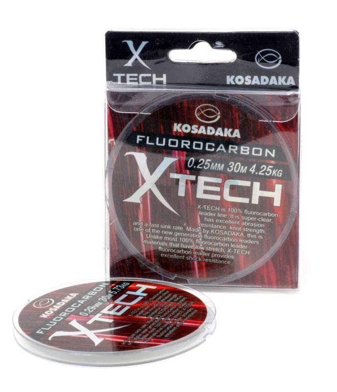 Леска Kosadaka флюорокарбон X-TECH 0,29мм 30м LXTC029T
